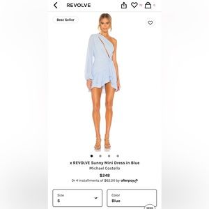 Michael Costello - Sunny Mini Dress in Blue
